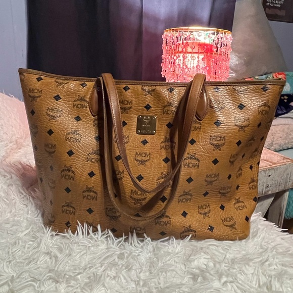 MCM Handbags - 2 for Authentic MCM Cognac Visetos Tote and  new felt organizer